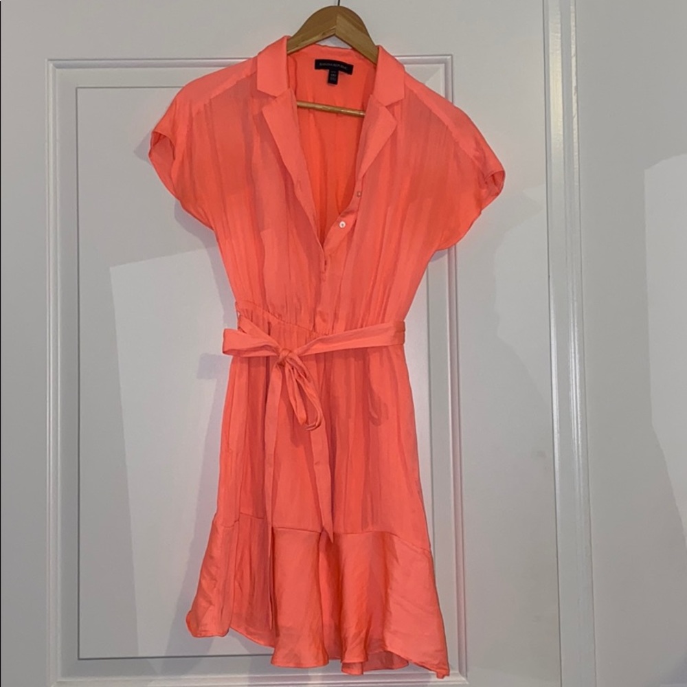 🍀Sale 4/$20 Banana Republic neon mini shirt dress, sz 00P